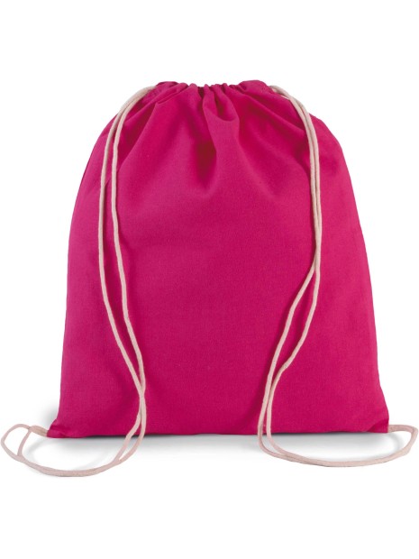 KIMOOD Petit sac à dos en coton bio avec cordelettes  personnalisable