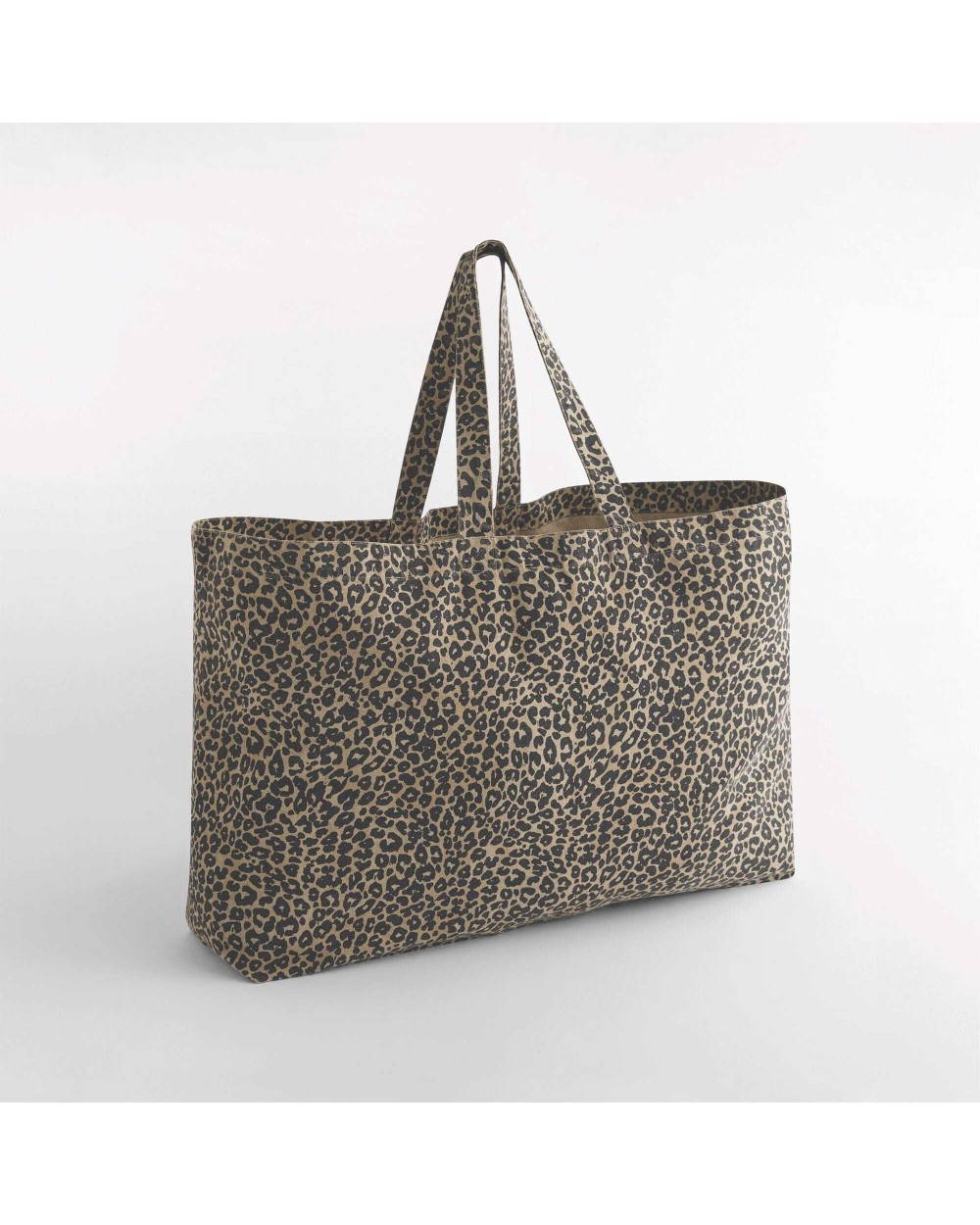 WESTFORDMILL Oversize-Tragetasche aus Canvas mit Leopardenmuster Tote Bags personalisierbar