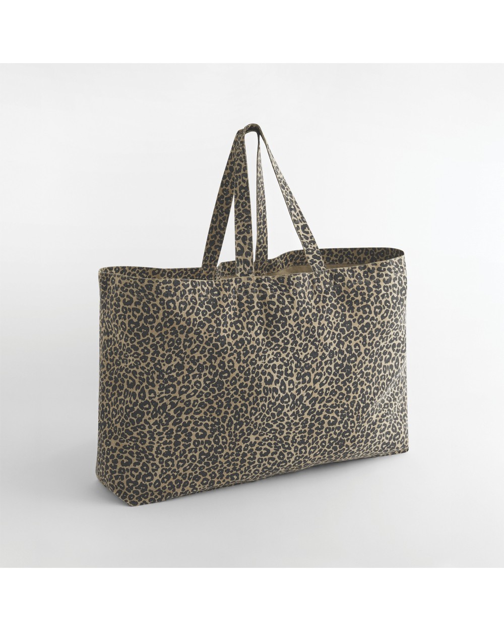 WESTFORDMILL Oversize-Tragetasche aus Canvas mit Leopardenmuster Tote Bags personalisierbar