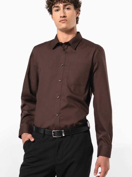 Chemises à personnaliser KARIBAN Chemise popeline polycoton entretien facile homme 