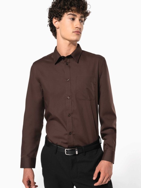 Chemises à personnaliser KARIBAN Chemise popeline polycoton entretien facile homme 