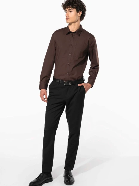 Chemises à personnaliser KARIBAN Chemise popeline polycoton entretien facile homme 