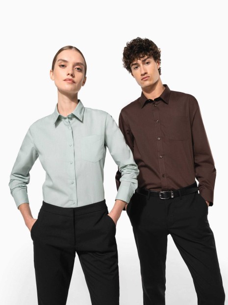 Chemises à personnaliser KARIBAN Chemise popeline polycoton entretien facile homme 