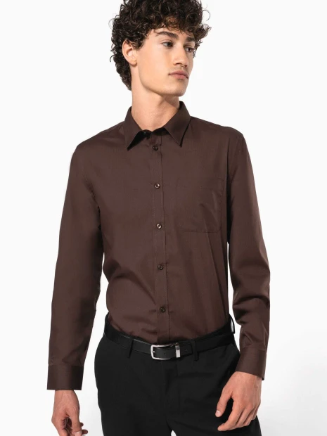 Chemises à personnaliser KARIBAN Chemise popeline polycoton entretien facile homme 