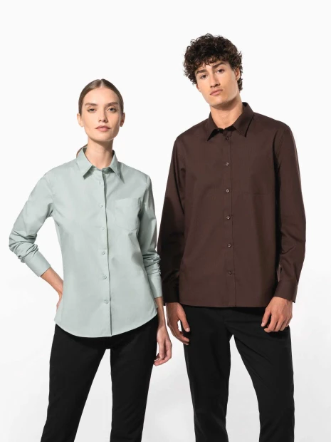 Chemises à personnaliser KARIBAN Chemise popeline polycoton entretien facile homme 