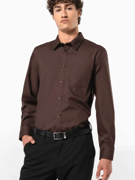 Chemises à personnaliser KARIBAN Chemise popeline polycoton entretien facile homme 