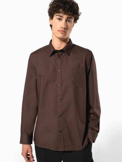 Chemises à personnaliser KARIBAN Chemise popeline polycoton entretien facile homme 