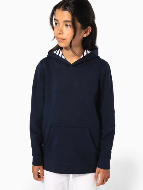 Sweat-shirts à personnaliser KARIBAN Sweat-shirt à capuche contrastée à motifs enfant unisexe 