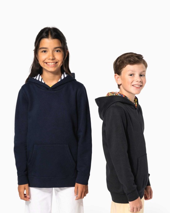 Sweat-shirts personnalisable Kariban Sweat-shirt à capuche contrastée à motifs enfant unisexe