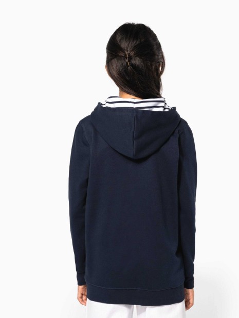 Sweat-shirts à personnaliser KARIBAN Sweat-shirt à capuche contrastée à motifs enfant unisexe 