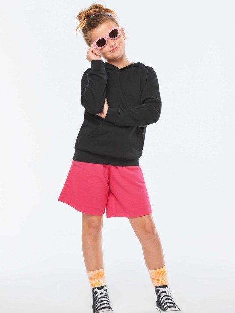 Sweat-shirts à personnaliser KARIBAN Sweat-shirt à capuche contrastée à motifs enfant unisexe 