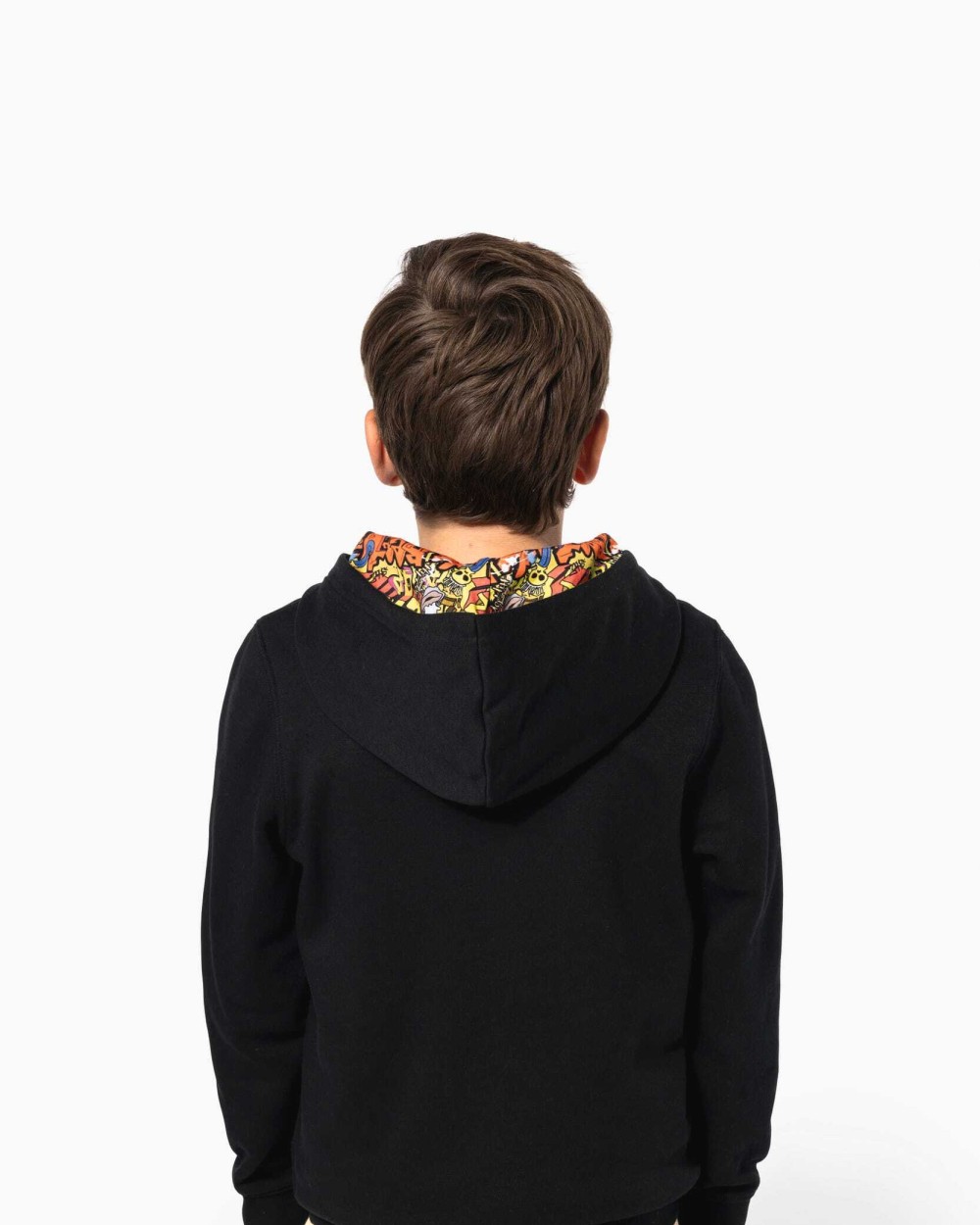 Sweat-shirts personnalisable KARIBAN Sweat-shirt à capuche contrastée à motifs enfant unisexe