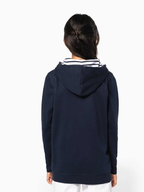 Sweat-shirts à personnaliser KARIBAN Sweat-shirt à capuche contrastée à motifs enfant unisexe 