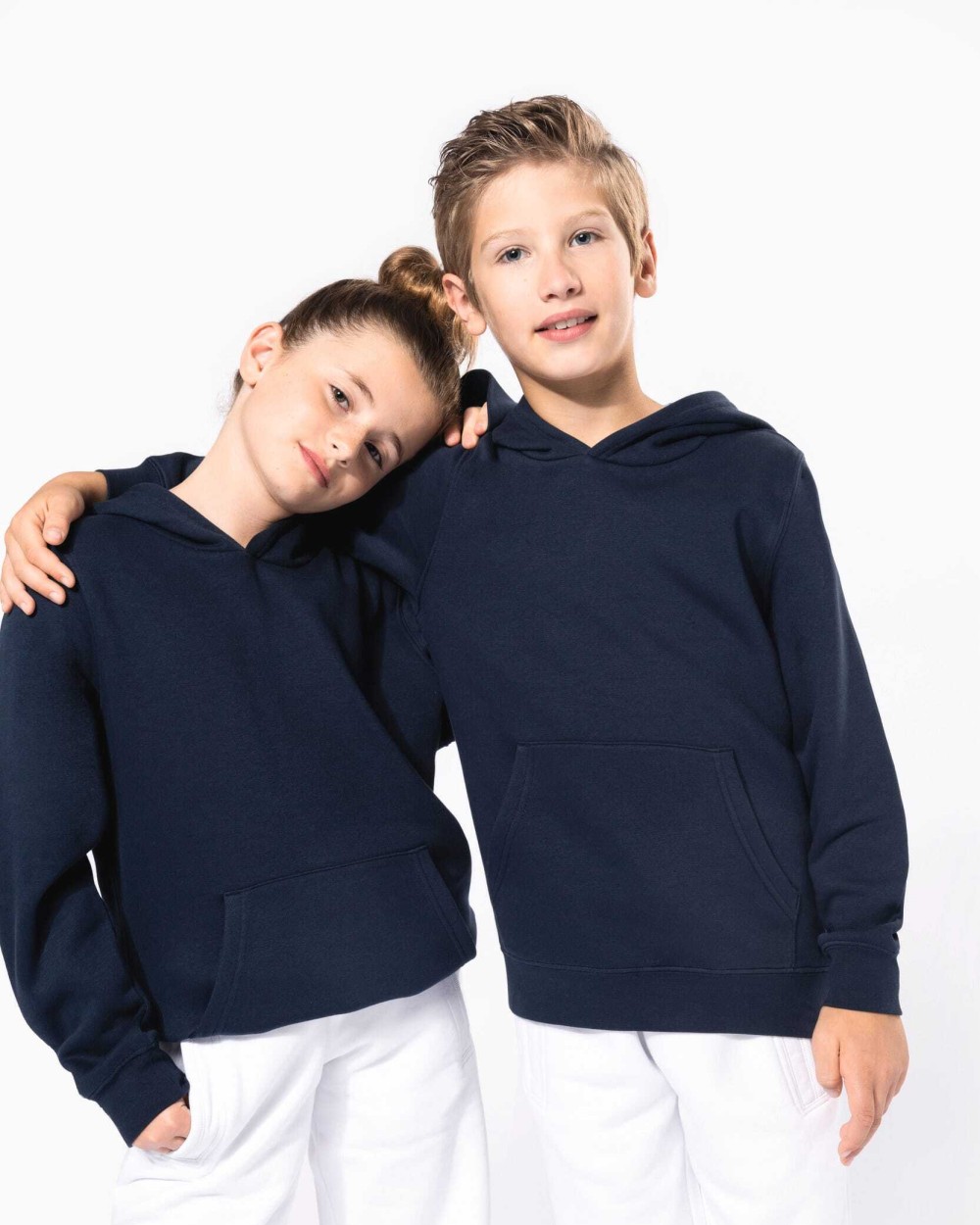 Sweat-shirts personnalisable KARIBAN Sweat-shirt à capuche contrastée à motifs enfant unisexe