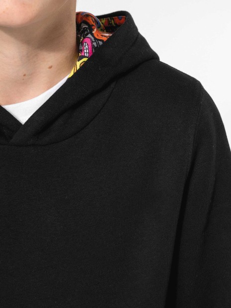 Sweat-shirts à personnaliser KARIBAN Sweat-shirt à capuche contrastée à motifs enfant unisexe 