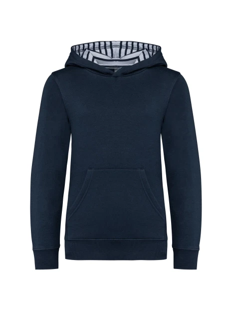 KARIBAN Sweat-shirt à capuche contrastée à motifs enfant unisexe /api/colors/384ae616-e794-4b57-9745-9c9b9832180d personnalisable