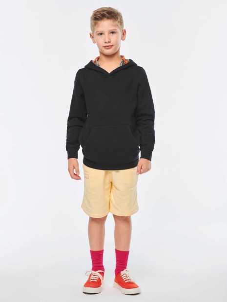 Sweat-shirts à personnaliser KARIBAN Sweat-shirt à capuche contrastée à motifs enfant unisexe 