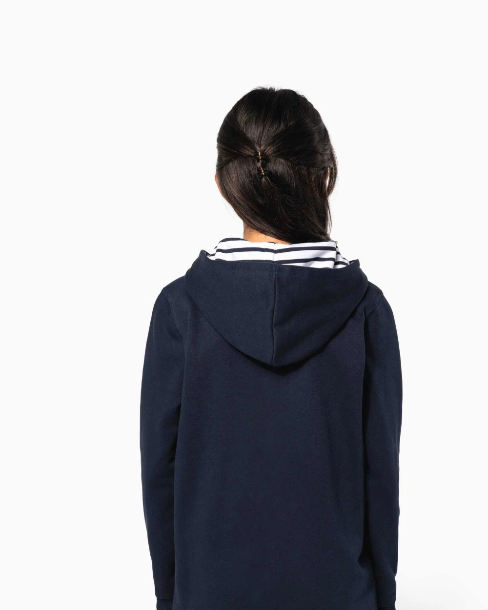 Sweat-shirts personnalisable KARIBAN Sweat-shirt à capuche contrastée à motifs enfant unisexe