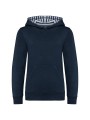 KARIBAN Sweat-shirt à capuche contrastée à motifs enfant unisexe /api/colors/384ae616-e794-4b57-9745-9c9b9832180d personnalisable