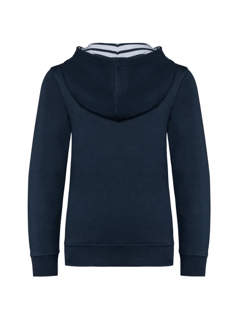 KARIBAN Sweat-shirt à capuche contrastée à motifs enfant unisexe /api/colors/384ae616-e794-4b57-9745-9c9b9832180d personnalisable