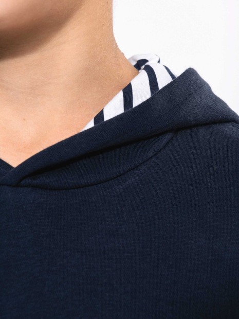 Sweat-shirts à personnaliser KARIBAN Sweat-shirt à capuche contrastée à motifs enfant unisexe 