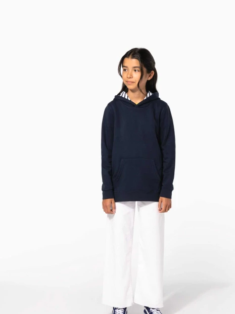 Sweat-shirts à personnaliser KARIBAN Sweat-shirt à capuche contrastée à motifs enfant unisexe 