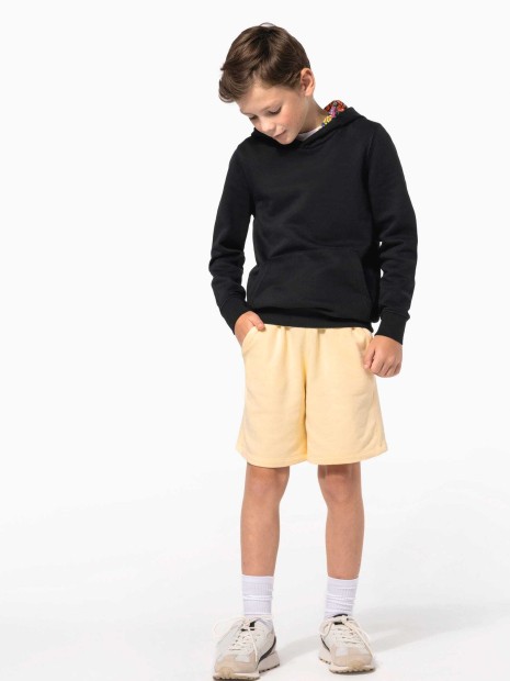 Sweat-shirts à personnaliser KARIBAN Sweat-shirt à capuche contrastée à motifs enfant unisexe 