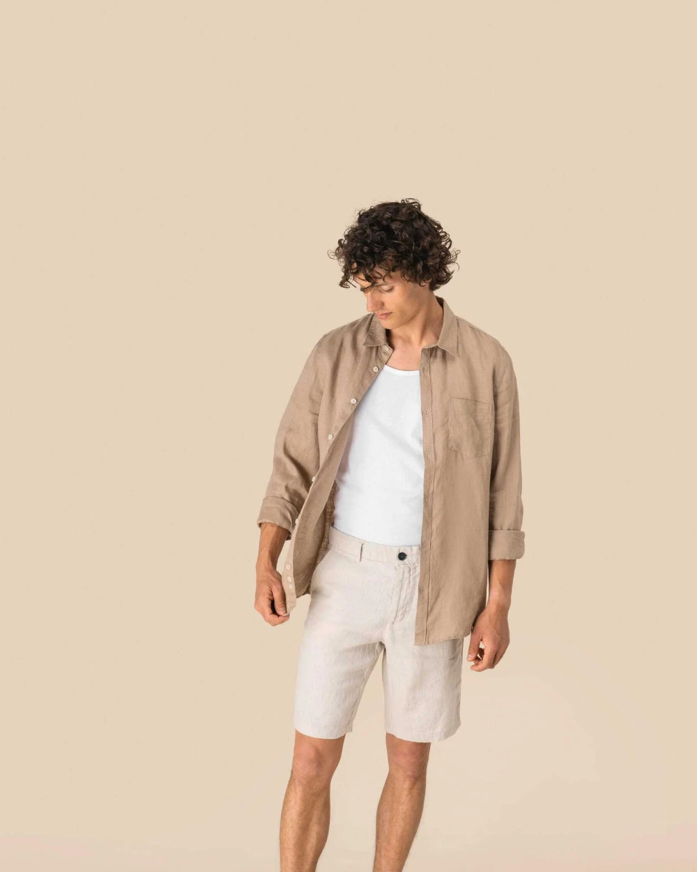 Bermuda's & Shorts SPASSO Linnen bermuda heren voor bedrukking &amp; borduring