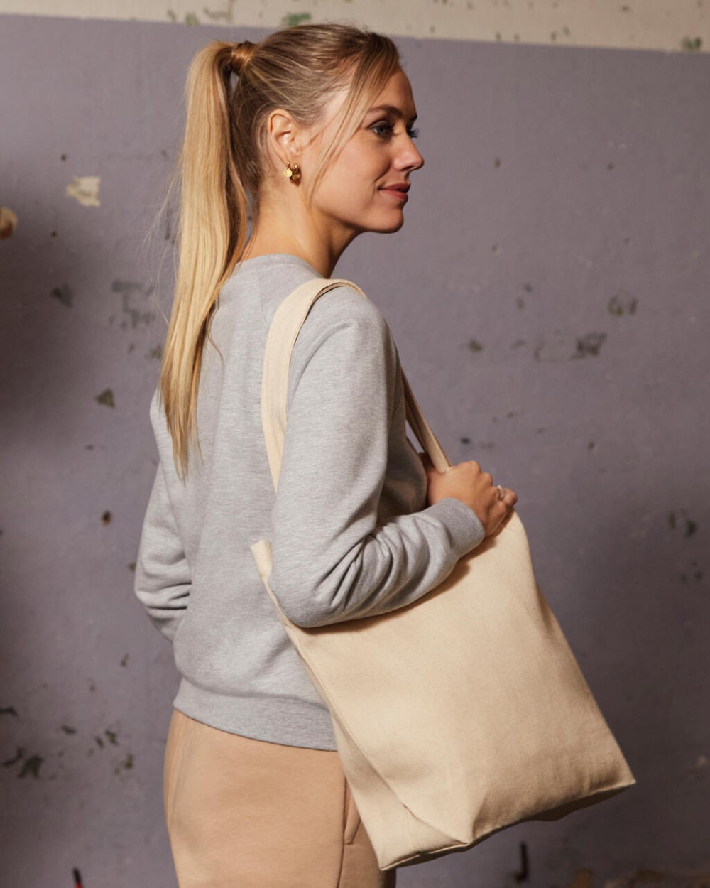Tote bags personnalisable SG CLOTHING Canvas Wide Shopper LH