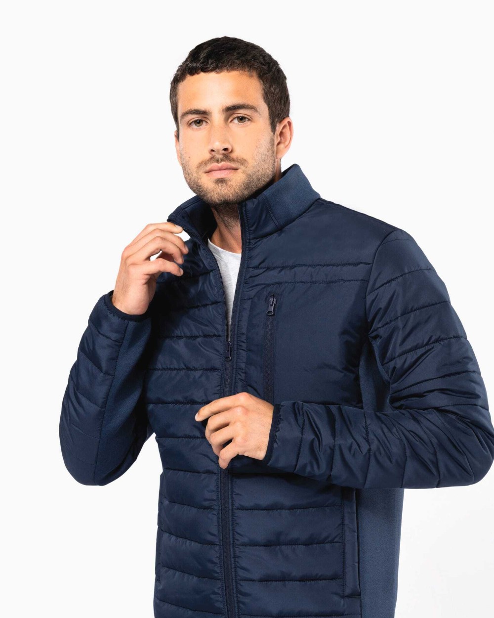 KARIBAN Jacke aus zwei Materialien für Herren Jacken personalisierbar