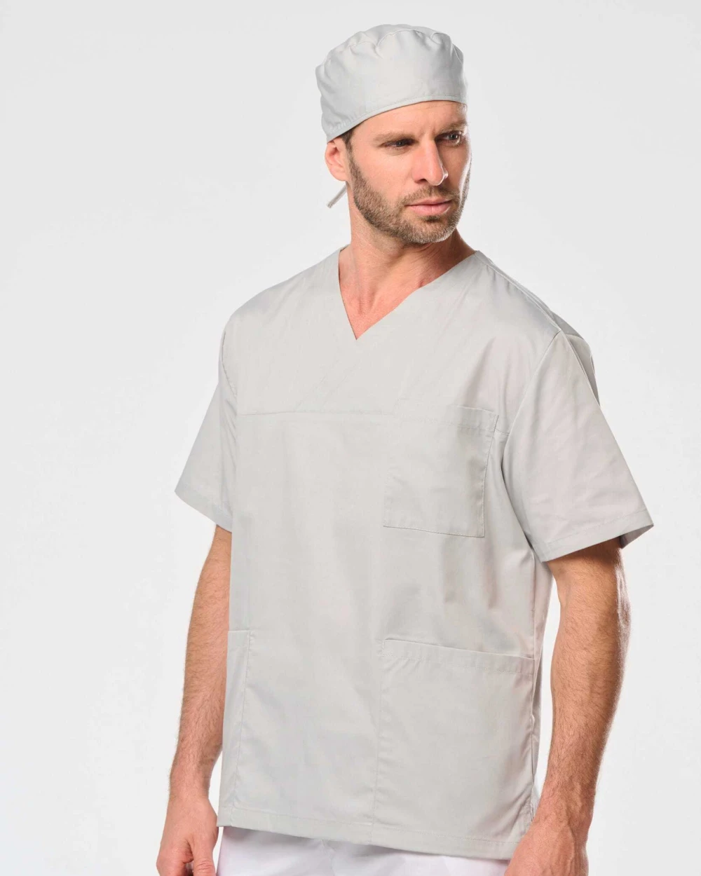 WK. DESIGNED TO WORK Kurzärmlige Unisex-Tunika aus Baumwollpolyester Schürzen personalisierbar