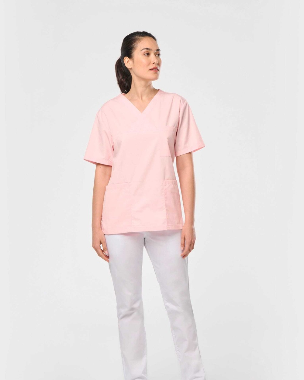 Schorten WK. DESIGNED TO WORK Unisex tuniek met korte mouwen van polykatoen voor bedrukking &amp; borduring