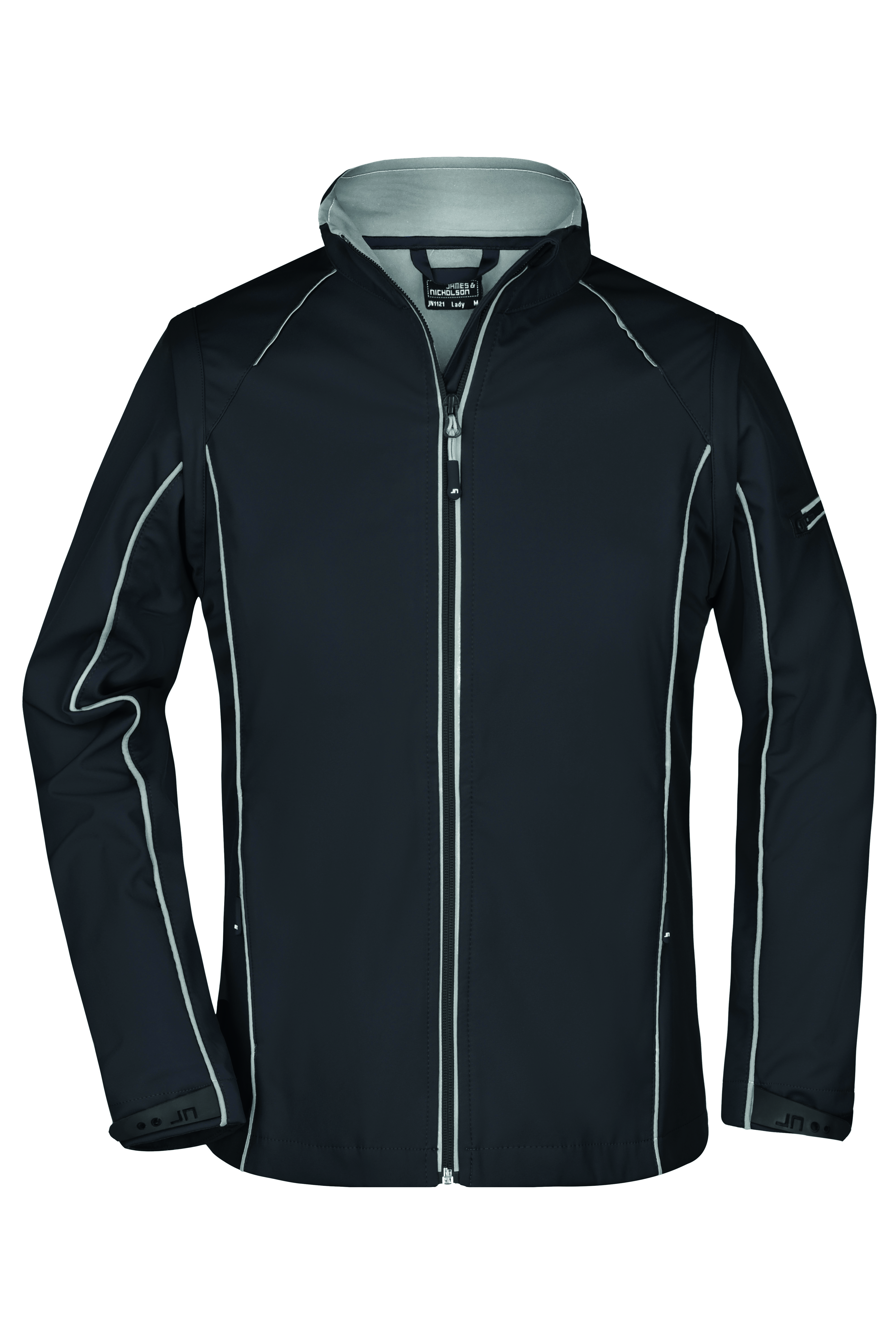 Softshells JAMES & NICHOLSON Ladies` Zip-Off Softshell Jacket voor bedrukking &amp; borduring