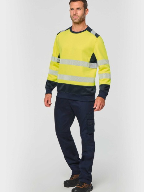 Sweat-shirts à personnaliser WK. DESIGNED TO WORK Sweat-shirt de sécurité recyclé col rond unisexe 