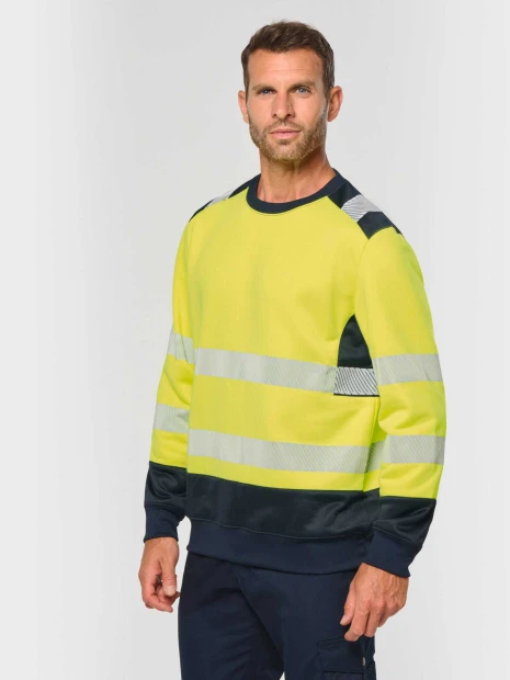 Sweat-shirts à personnaliser WK. DESIGNED TO WORK Sweat-shirt de sécurité recyclé col rond unisexe 