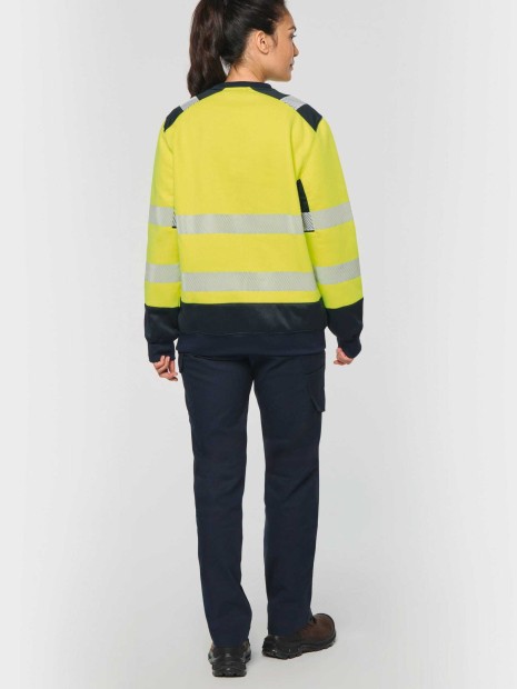 Sweat-shirts à personnaliser WK. DESIGNED TO WORK Sweat-shirt de sécurité recyclé col rond unisexe 