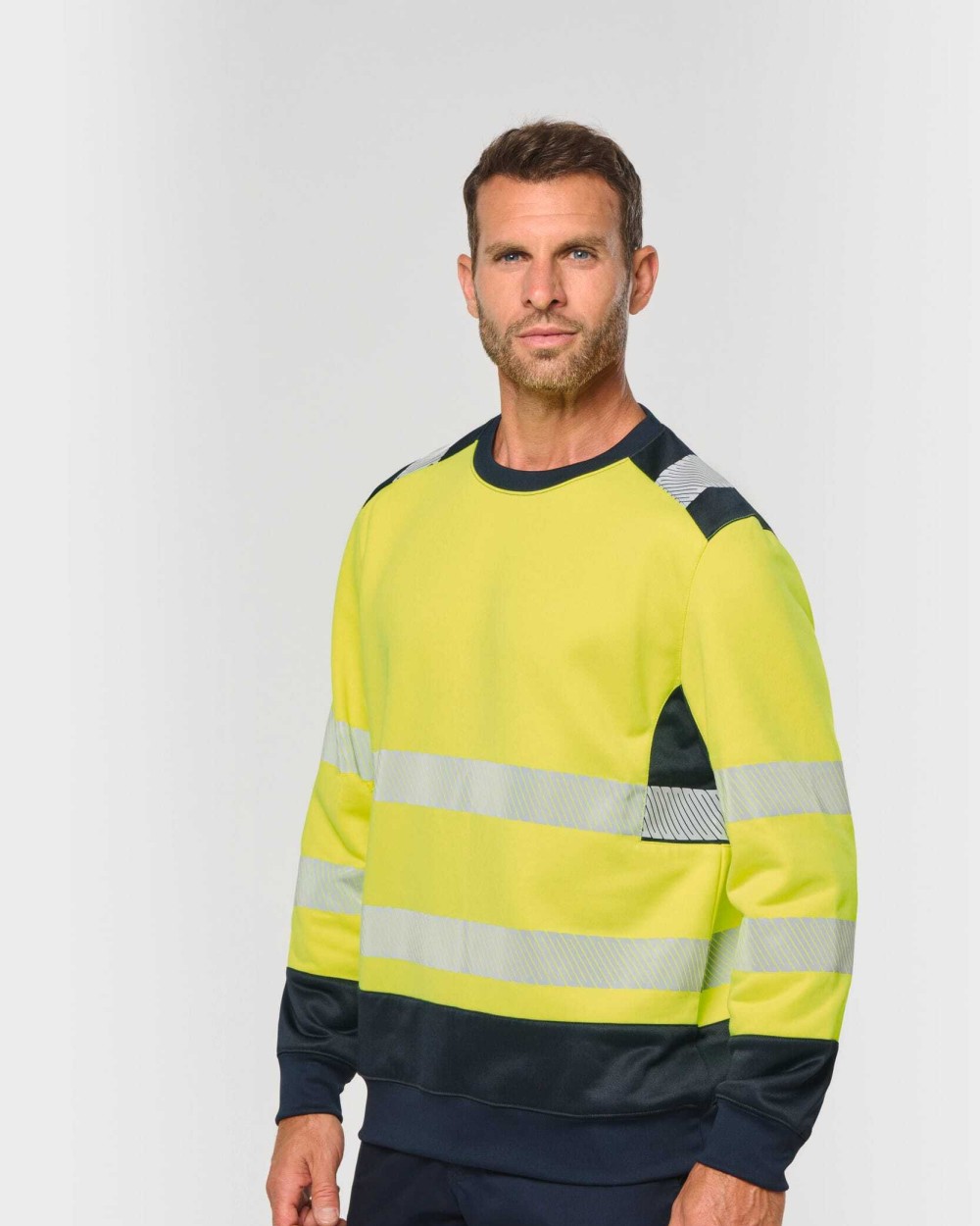 WK. DESIGNED TO WORK Recyceltes Sicherheitssweatshirt Rundhalsausschnitt Sweatshirts personalisierbar