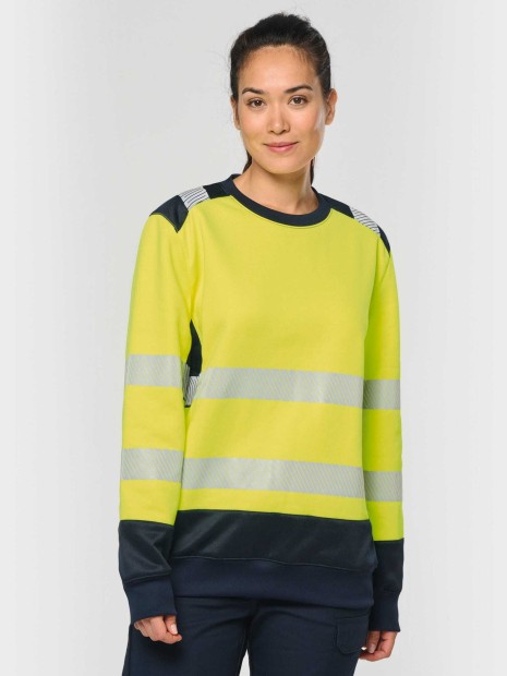 Sweat-shirts à personnaliser WK. DESIGNED TO WORK Sweat-shirt de sécurité recyclé col rond unisexe 