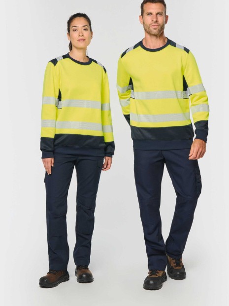 Sweat-shirts à personnaliser WK. DESIGNED TO WORK Sweat-shirt de sécurité recyclé col rond unisexe 