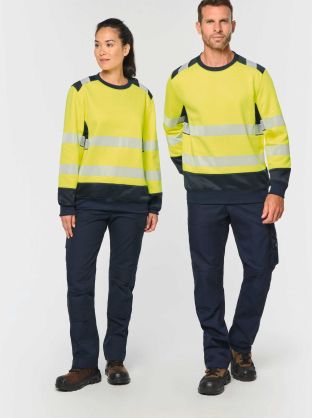 Sweat-shirt de sécurité recyclé col rond unisexe