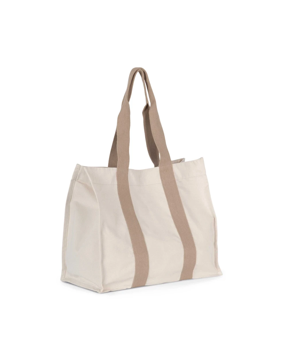 Tassen & Zakken KIMOOD Grote, gerecyclede shopper met plooi voor bedrukking &amp; borduring
