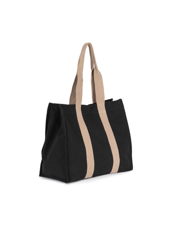 Tassen & Zakken KIMOOD Grote, gerecyclede shopper met plooi voor bedrukking &amp; borduring