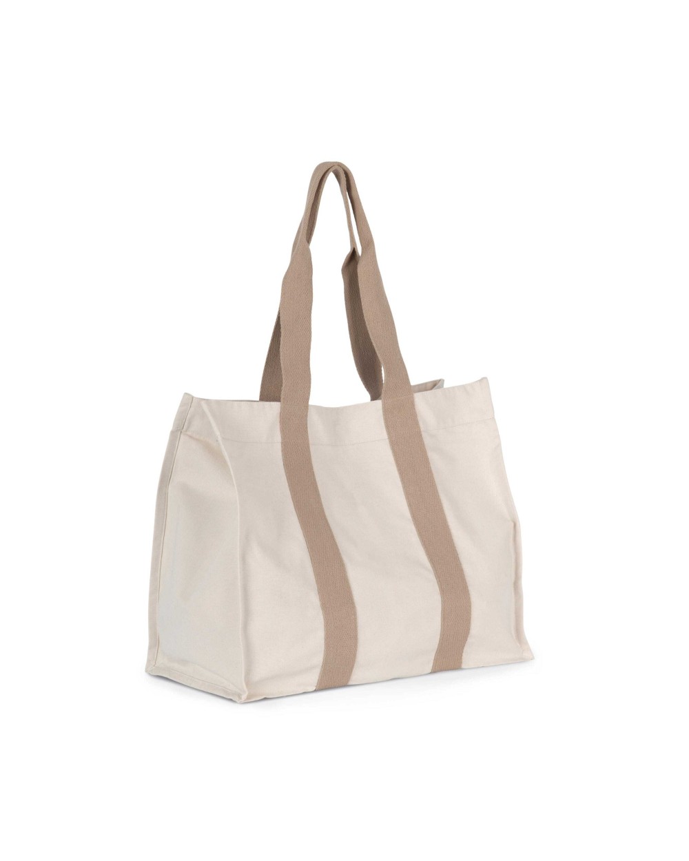 Tassen & Zakken KIMOOD Grote, gerecyclede shopper met plooi voor bedrukking &amp; borduring