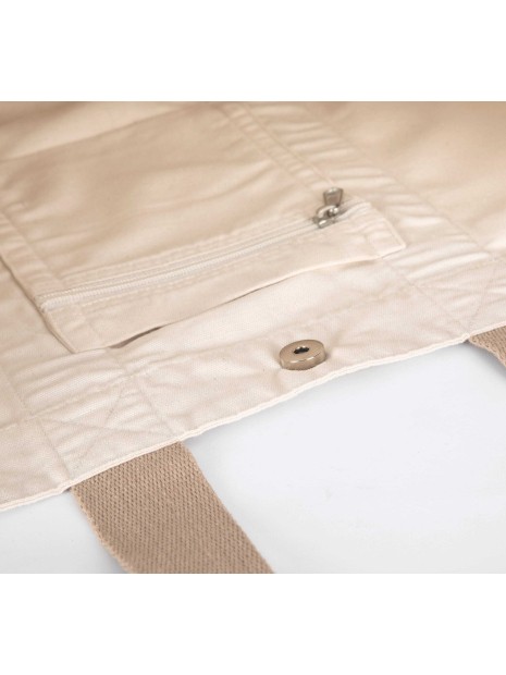 KIMOOD Grand sac shopping à soufflet recyclé  personnalisable