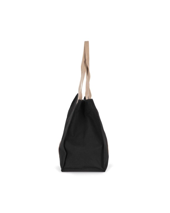 Tassen & Zakken KIMOOD Grote, gerecyclede shopper met plooi voor bedrukking &amp; borduring