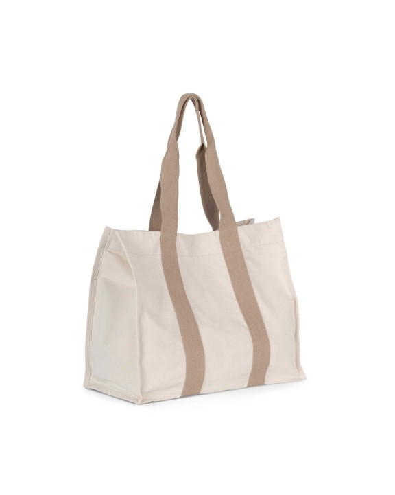 Tassen & Zakken KIMOOD Grote, gerecyclede shopper met plooi voor bedrukking &amp; borduring