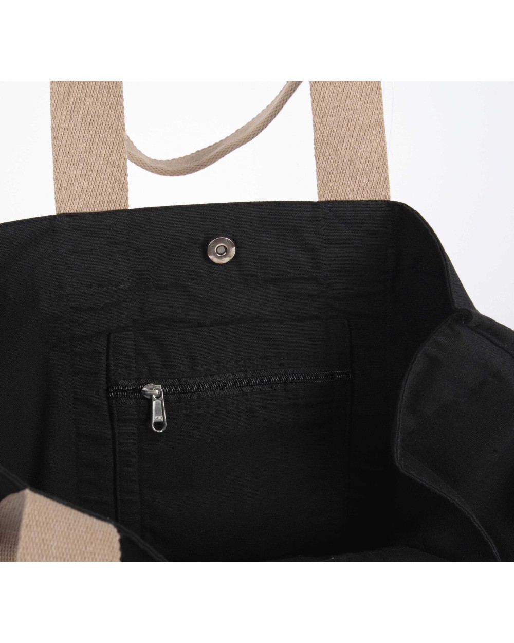 Tassen & Zakken KIMOOD Grote, gerecyclede shopper met plooi voor bedrukking &amp; borduring