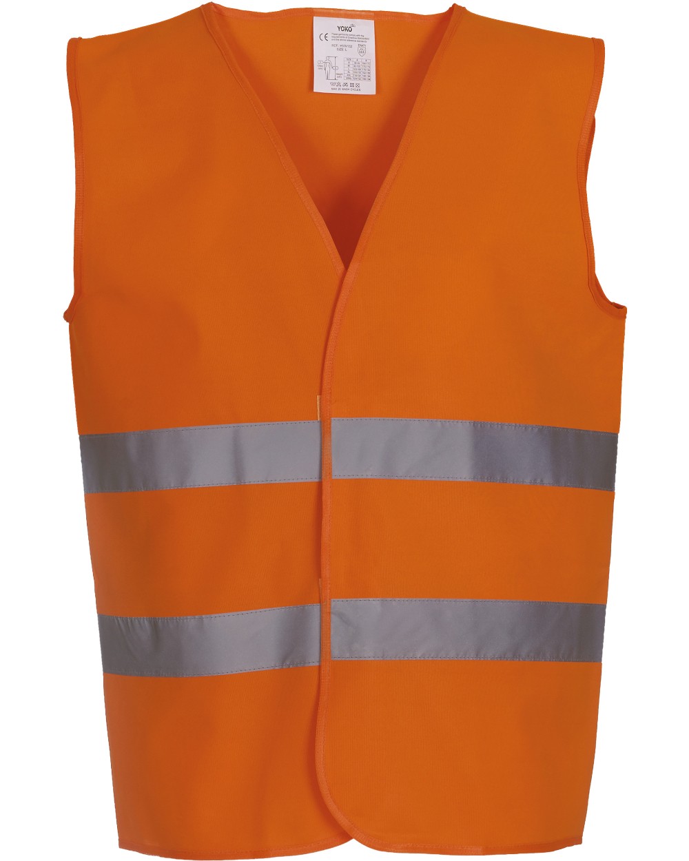 YOKO Hi-Vis 2 Bands Waistcoat Warnwesten personalisierbar