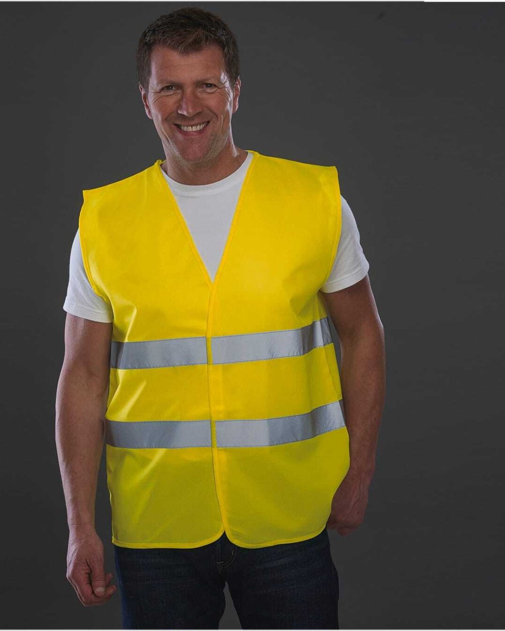 YOKO Hi-Vis 2 Bands Waistcoat Warnwesten personalisierbar