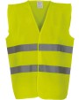 YOKO Hi-Vis 2 Bands Waistcoat Warnwesten personalisierbar